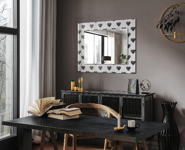 Wall mirror design Black heart design