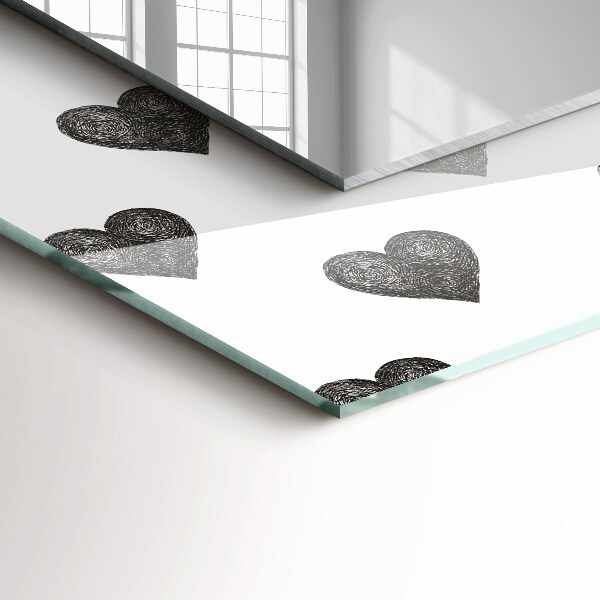 Wall mirror design Black heart design