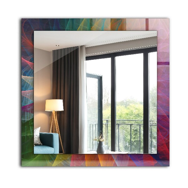 Printed mirror Coloured abstract spiral