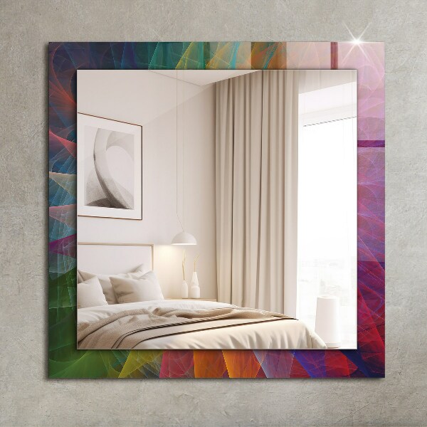 Printed mirror Coloured abstract spiral
