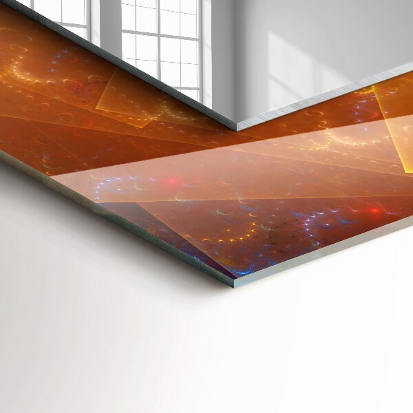 Wall mirror design Colourful fractal spiral