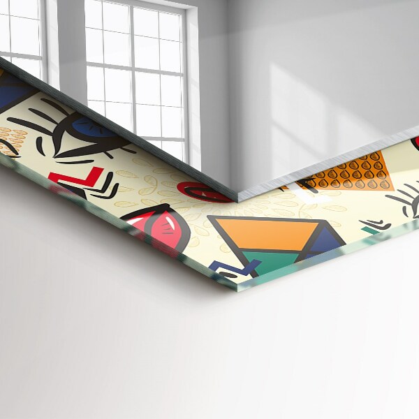 Decorative mirror Eye and mouth shapes