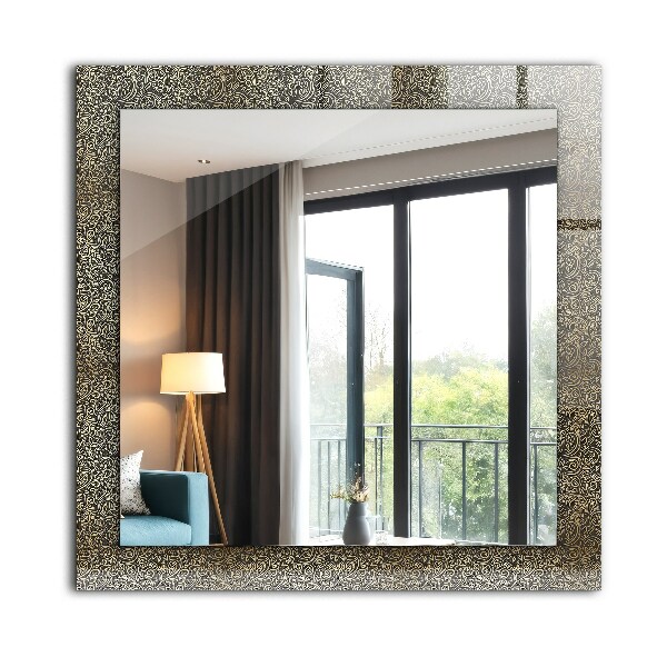 Decorative mirror Golden decorative motif