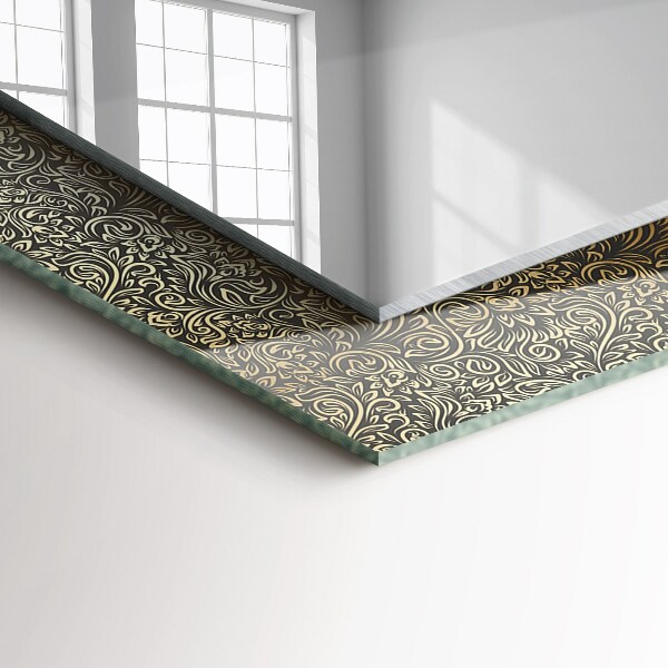 Decorative mirror Golden decorative motif