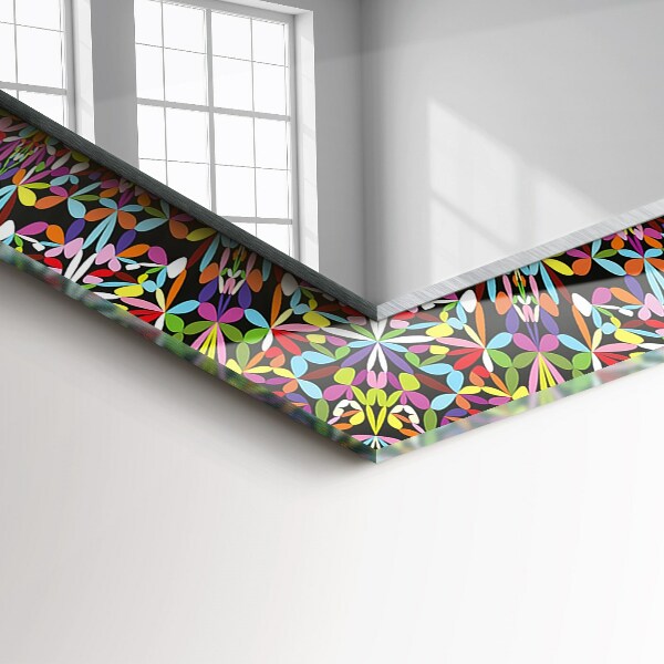 Wall mirror decor Coloured mandala