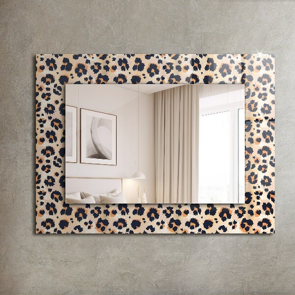 Wall mirror decor Leopard pattern