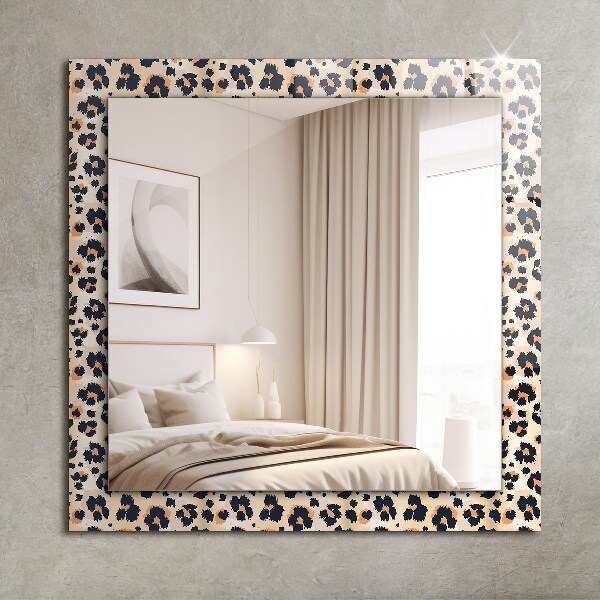 Wall mirror decor Leopard pattern
