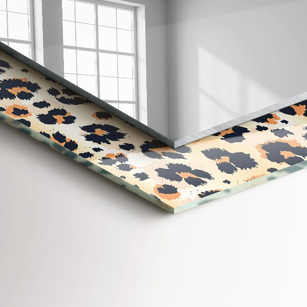 Wall mirror decor Leopard pattern
