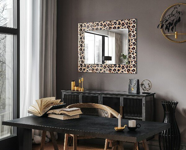 Wall mirror decor Leopard pattern