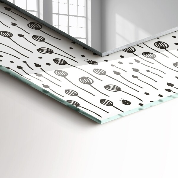 Mirror frame with print Minimalist nature