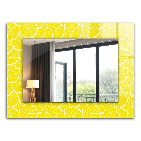 Printed mirror Lemon slices pattern