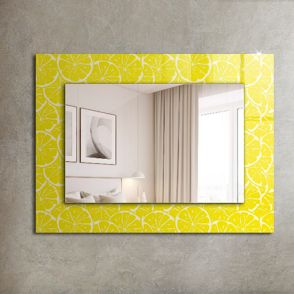Printed mirror Lemon slices pattern