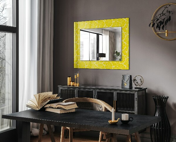 Printed mirror Lemon slices pattern