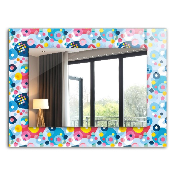 Wall mirror design Colourful abstract motifs