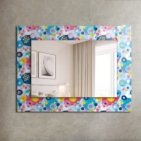 Wall mirror design Colourful abstract motifs