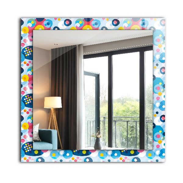 Wall mirror design Colourful abstract motifs