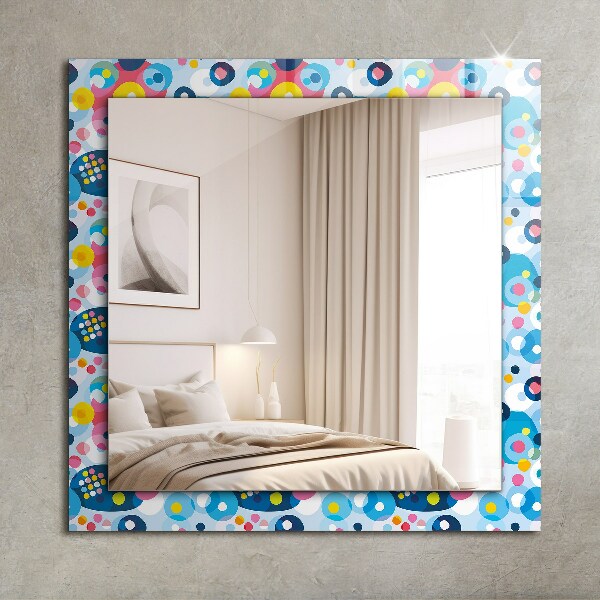 Wall mirror design Colourful abstract motifs