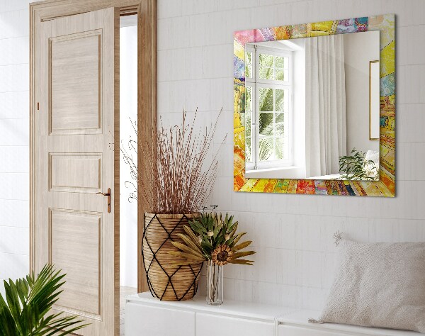 Printed mirror Abstract colourful mosaic