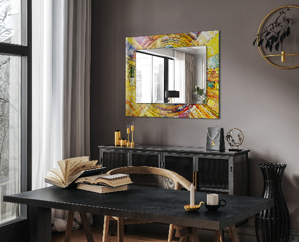 Printed mirror Abstract colourful mosaic