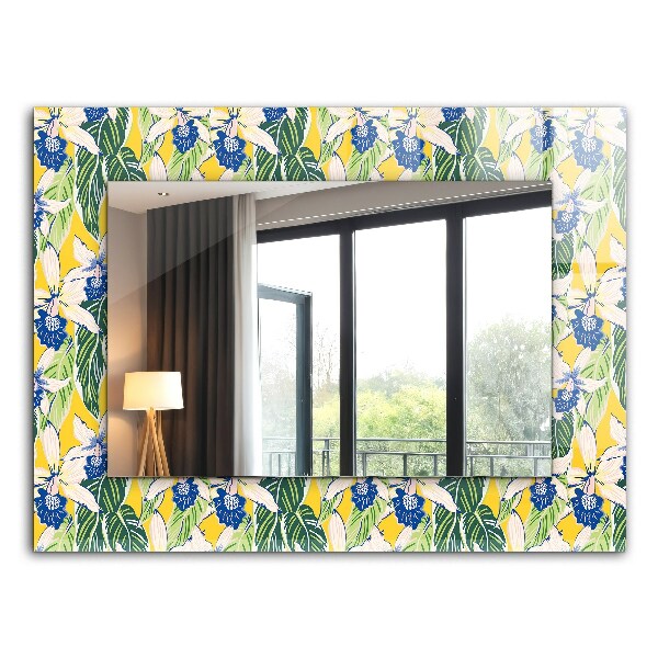 Wall mirror design Flowers and leaves