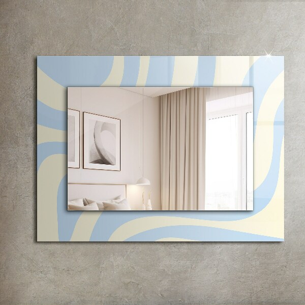 Wall mirror decor Abstract wavy motifs