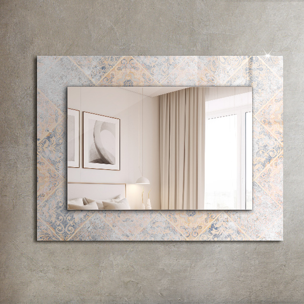 Wall mirror design Patterned tiles