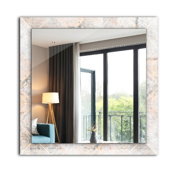 Wall mirror design Patterned tiles