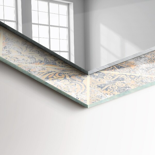 Wall mirror design Patterned tiles