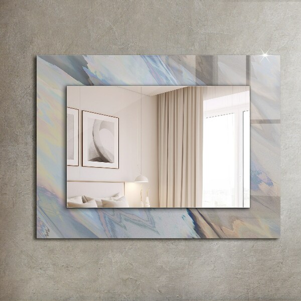 Decorative mirror Coloured abstract motifs