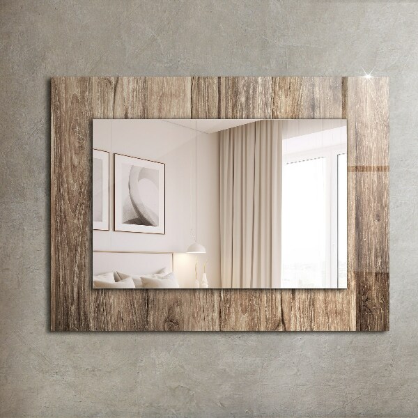 Decorative mirror Wooden plank floor