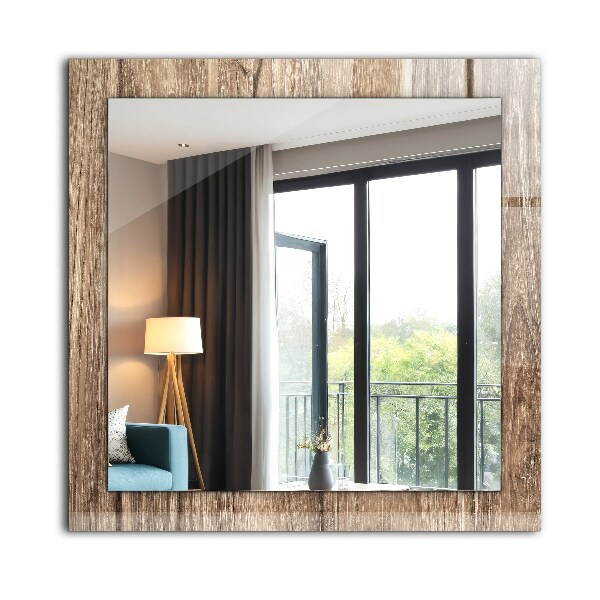 Decorative mirror Wooden plank floor