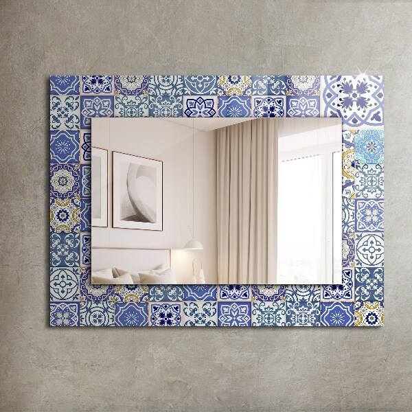 Wall mirror decor Coloured mosaics