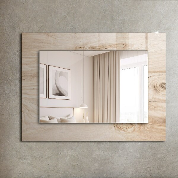 Wall mirror decor Knotted wood