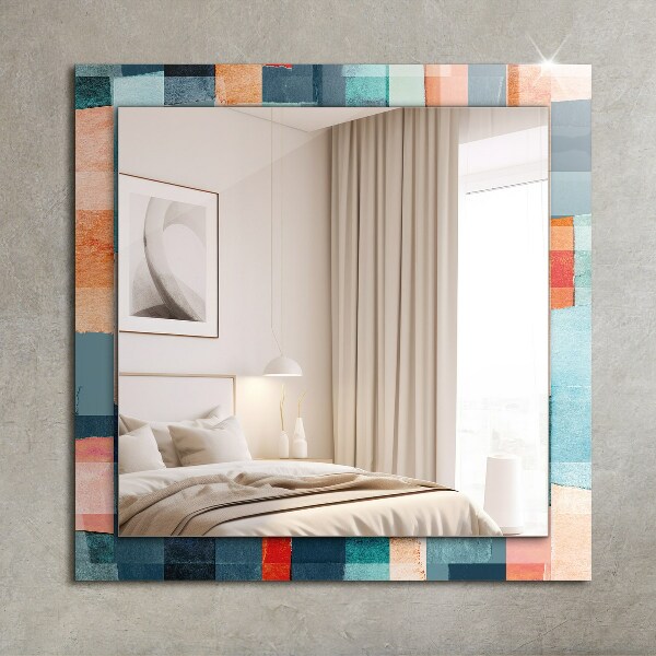 Decorative mirror Coloured abstract rectangles