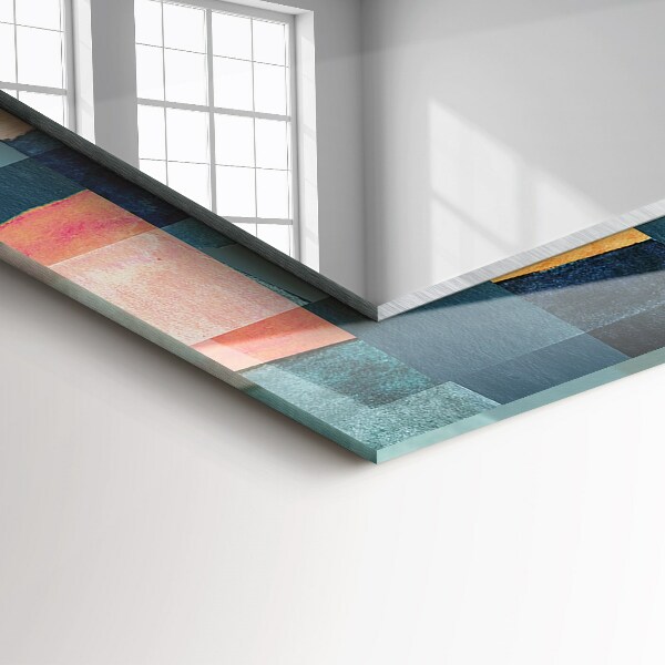 Decorative mirror Coloured abstract rectangles