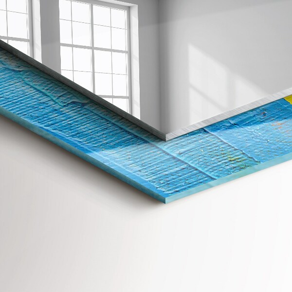 Mirror frame with print Abstract oil painting