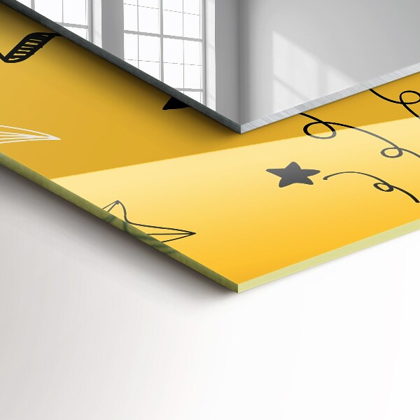 Wall mirror design Different star motifs