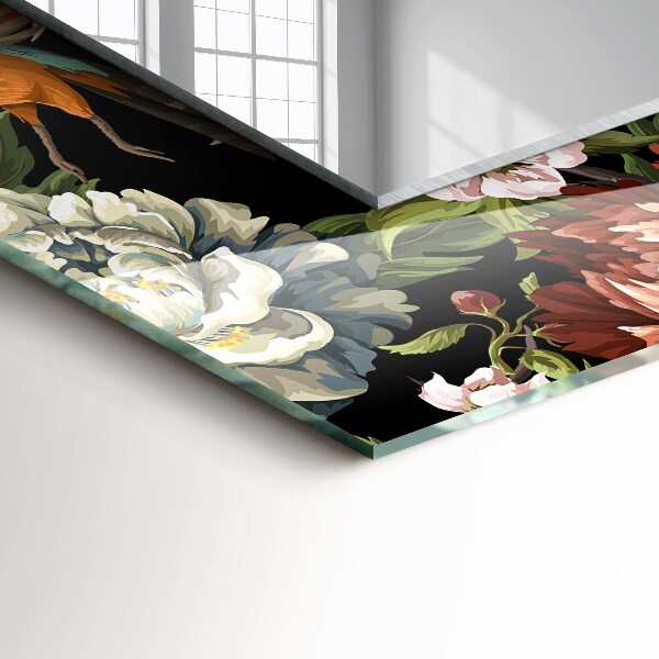 Decorative mirror Flowers and birds