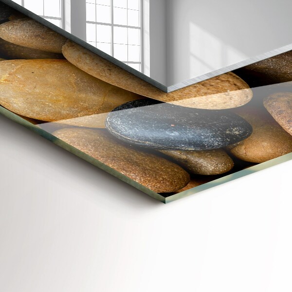Wall mirror decor Plain coloured stones