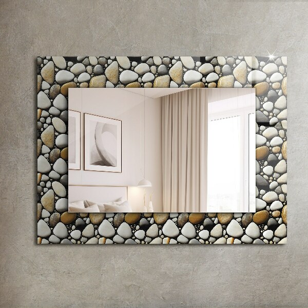 Wall mirror decor Stone motifs