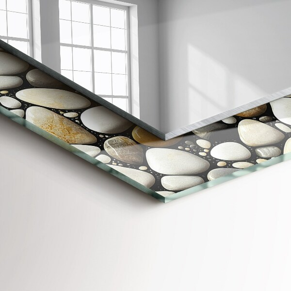 Wall mirror decor Stone motifs