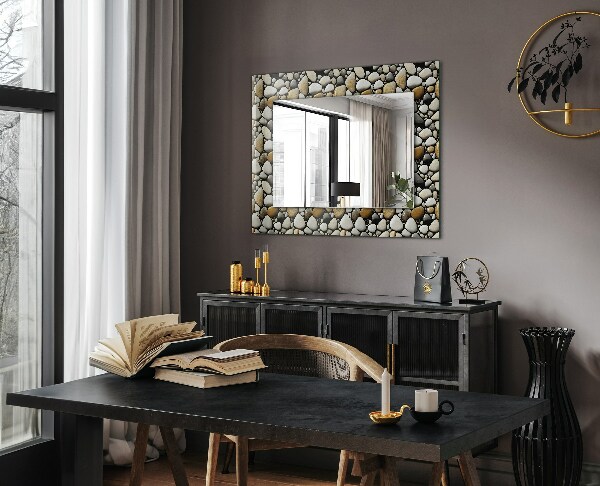 Wall mirror decor Stone motifs