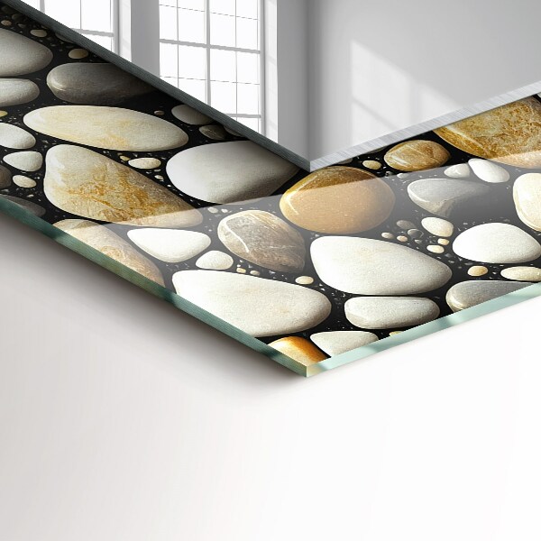 Wall mirror decor Stone motifs
