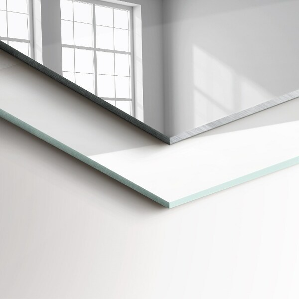 Mirror frame with print Grey marble