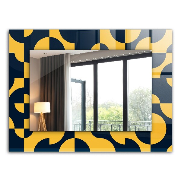 Printed mirror Abstract geometric motif