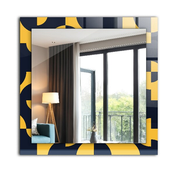 Printed mirror Abstract geometric motif