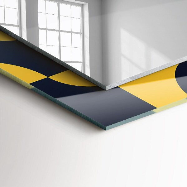 Printed mirror Abstract geometric motif
