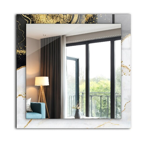 Wall mirror decor Abstract art in gold