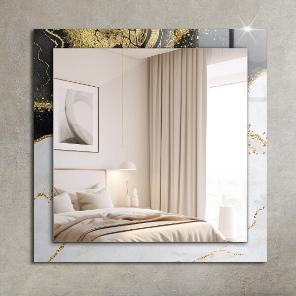 Wall mirror decor Abstract art in gold