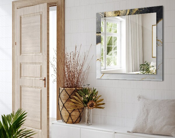 Wall mirror decor Abstract art in gold